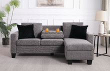 Load image into Gallery viewer, Kathleen Reversible Fabric Sectional with Drop-Down Table