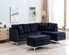 Load image into Gallery viewer, Jessica Fabric Sectional + Ottoman - Richicollection Furniture Warehouse
