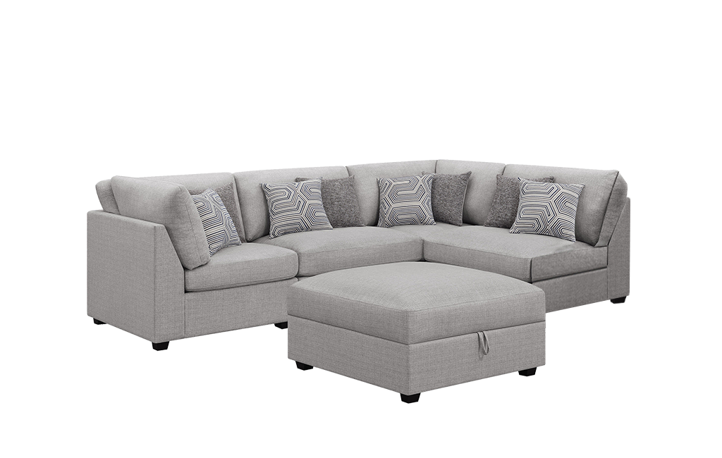 8076 Ashley Sectional with Storage Ottoman Richicollection