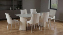 Load image into Gallery viewer, CHELSEA WHITE DINING TABLE AND CHAIRS MLM-184154/184153 - Richicollection Furniture Warehouse
