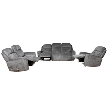 Load image into Gallery viewer, Sutton Fabric Recliner Set w/Console
