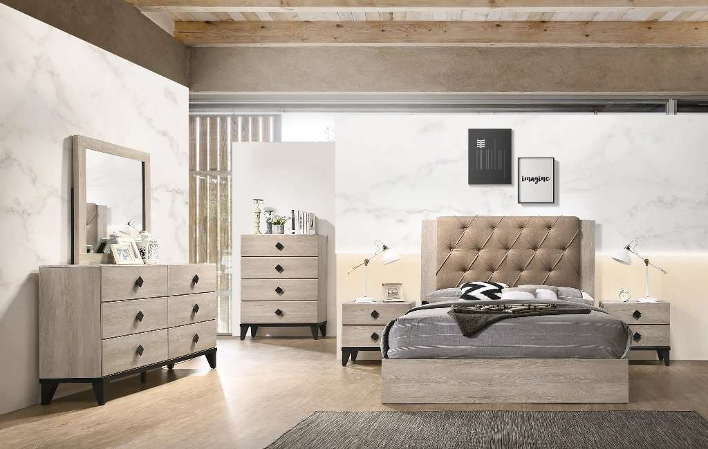 Jackie Marble Bedroom Set - Richicollection Furniture Warehouse
