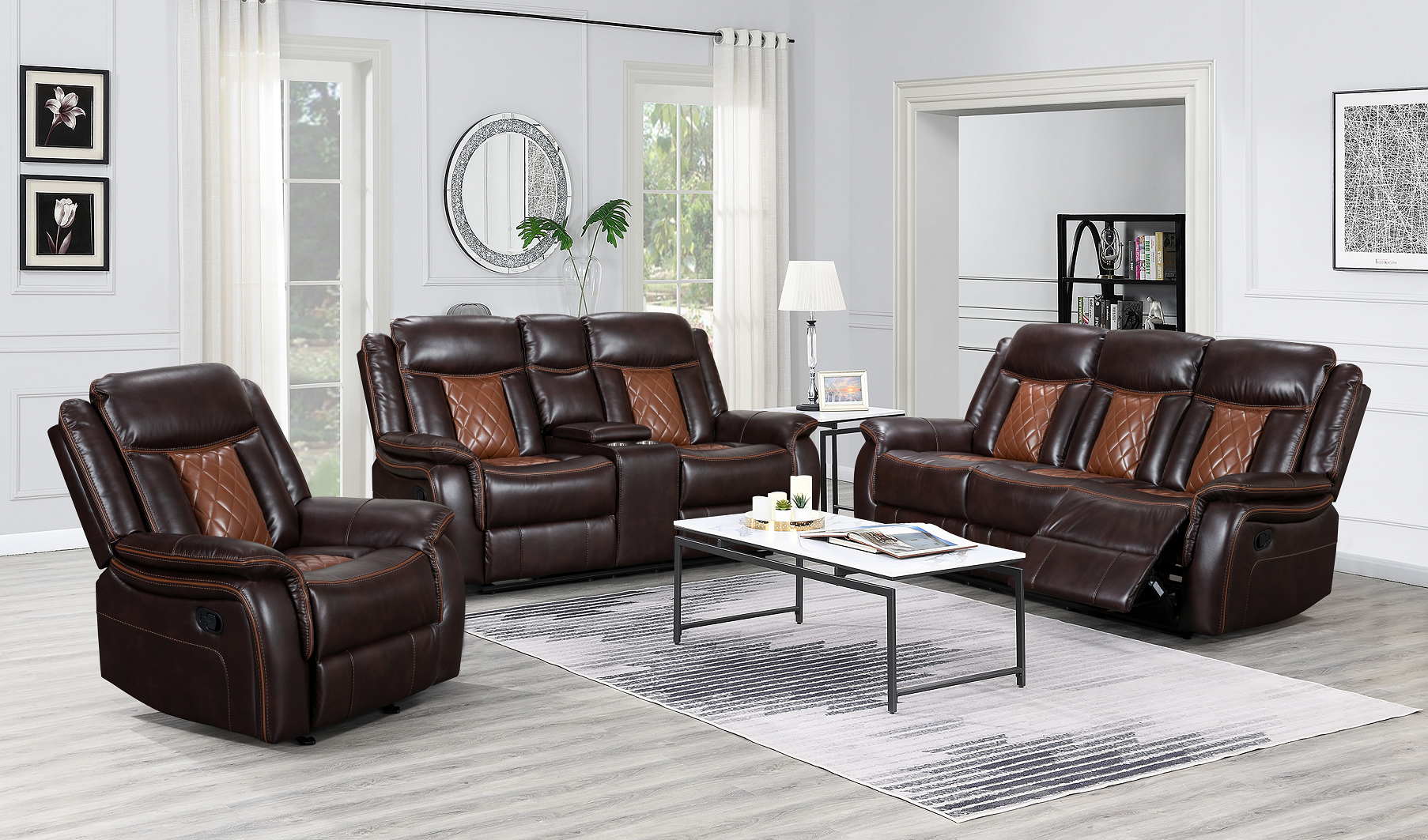 Octane 3PCS Reclining Sofa Set Item#74350 - Richicollection Furniture Warehouse