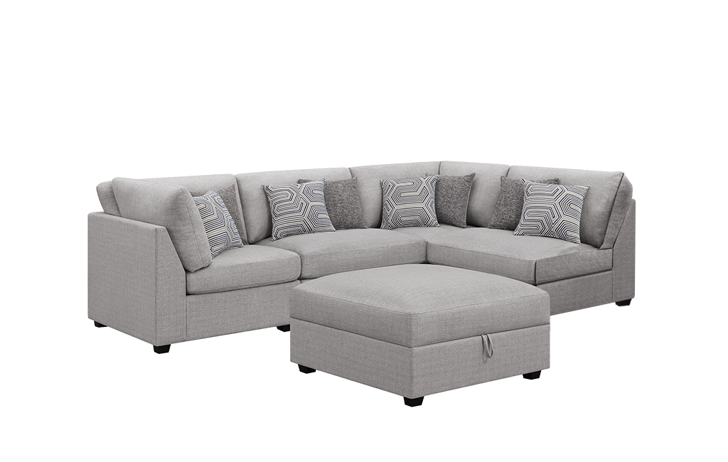 Emma Sectional with Ottoman - Richicollection Furniture Warehouse